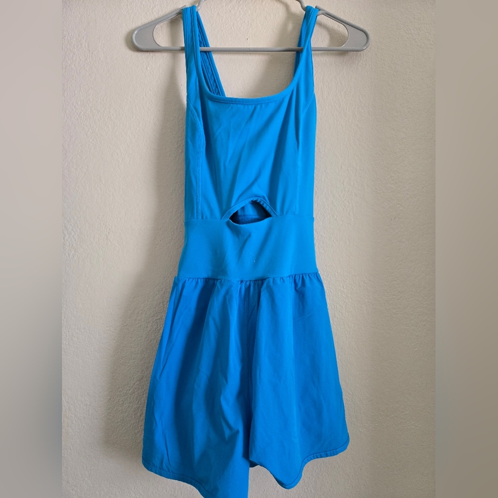 Blue One Piece Work Out Romper
